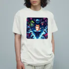 ニャーちゃんショップの暗黒世界に迷い込んでしまったネコ Organic Cotton T-Shirt