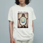 C O B I Tの気候変動に危機感を感じる北極のペンギン Organic Cotton T-Shirt