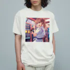 アニメ好きの野生味溢れる店J JK専門店の電気系ポーニーテールJK　 Organic Cotton T-Shirt