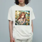 プリンゴブリンの魅惑の庭園ミツバチ子さん Organic Cotton T-Shirt