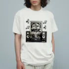 ロック堂のドントストップミュージック オーガニックコットンTシャツ