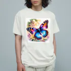 すずらん24の幸運のレインボーバタフライ Organic Cotton T-Shirt