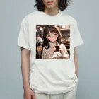 LuckyAngelのchillタイム彼女 オーガニックコットンTシャツ