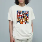 PAC (ポップアートキャット）のPAC (ポップアートキャット) オーガニックコットンTシャツ