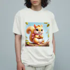 117hibikiのリス🐿 オーガニックコットンTシャツ