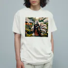ZenCritters Sanctuaryの妖狐様 オーガニックコットンTシャツ