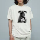 barbyGGGの超キュートなボクサー犬 オーガニックコットンTシャツ