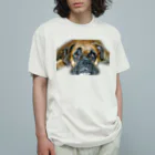 barbyGGGの若さ溢れるボクサー犬 オーガニックコットンTシャツ