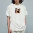 me-tooの知識欲旺盛なわんちゃん オーガニックコットンTシャツ