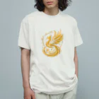 試作品の朱雀4　黄色 オーガニックコットンTシャツ