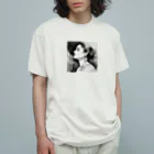 YOKKOnのはかなげな女性（モノクロ） Organic Cotton T-Shirt