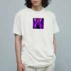 momo29vのウサギ オーガニックコットンTシャツ