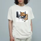 RaVaの犬と猫 オーガニックコットンTシャツ