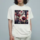 かるるんショップのローズ　 オーガニックコットンTシャツ