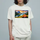 Kz_25@アウトドアーのキャンプファッション -Sunrise- Organic Cotton T-Shirt