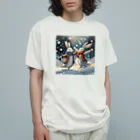 ALICE_nonの踊っているウサギたち オーガニックコットンTシャツ