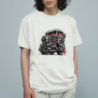 マッドシンの生き返ったスクラップカー オーガニックコットンTシャツ