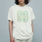 うさぎやのうさぎ柄8 オーガニックコットンTシャツ