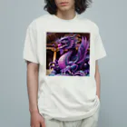 comati12の神秘的な紫の神龍 オーガニックコットンTシャツ