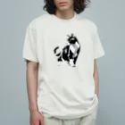 Cat Freakのハチワレキャット オーガニックコットンTシャツ