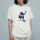 Cat FreakのハチワレキャットII オーガニックコットンTシャツ