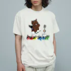 Hirameki_MairaのBreak and…they're off!（鹿毛） オーガニックコットンTシャツ