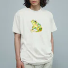 いきもの集まれ^_^のかえるくん Organic Cotton T-Shirt