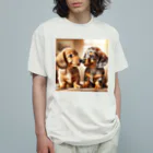 keikei5のかわいい双子のダックス！ Organic Cotton T-Shirt