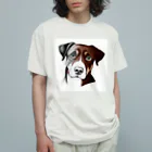 Ama'sのじっと見つめる犬さん Organic Cotton T-Shirt