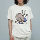 B-catのだじゃれ偉人シリーズ「ガンジー」 Organic Cotton T-Shirt