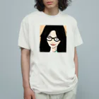 みつまめこshopのメガネ美人 Organic Cotton T-Shirt