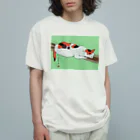 とみよのちぎり絵のみけねこくん オーガニックコットンTシャツ