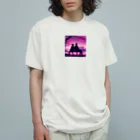 kichamanの夜桜デート オーガニックコットンTシャツ