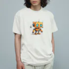 Sachi0625のレトロ戦闘ロボットＨ オーガニックコットンTシャツ