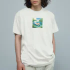 hayato0402の泳ぐわんこ オーガニックコットンTシャツ