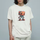 Sachi0625のレトロ戦闘ロボットＬ オーガニックコットンTシャツ