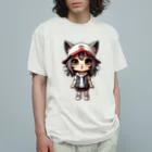 RANRAN2432MPJの猫派アイドル【にゃ美ちゃん】 Organic Cotton T-Shirt