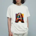 MushikingのアルファベットのA Organic Cotton T-Shirt