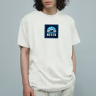 オキナワンストアの蒼のビールくん Organic Cotton T-Shirt