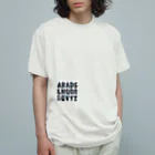 ajones-usaのアルファベットデザイン Organic Cotton T-Shirt