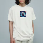 kochi-51の宇宙パンダ オーガニックコットンTシャツ