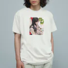 nekozou1986の美少女シリーズ”なごみ” オーガニックコットンTシャツ