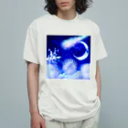 mantahiの星と花火 オーガニックコットンTシャツ