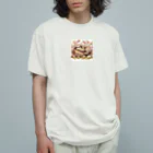 kyokingの春のうたた寝ナマネモノ オーガニックコットンTシャツ