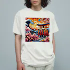 tohateの鳥居と桜 オーガニックコットンTシャツ
