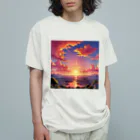 ikeikeikedaの街を照らす夕陽（景色シリーズ） Organic Cotton T-Shirt