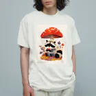 AQUAMETAVERSEのアライグマのお食事　Hime  2530 オーガニックコットンTシャツ