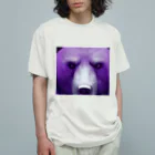 kumanekosanndaisukiの厳ついお顔の熊さん Organic Cotton T-Shirt