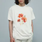 Petia Bloomの水彩風の花イラスト Organic Cotton T-Shirt