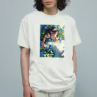 AQUAMETAVERSEの寝ぼけ顔　なでしこ1478 オーガニックコットンTシャツ